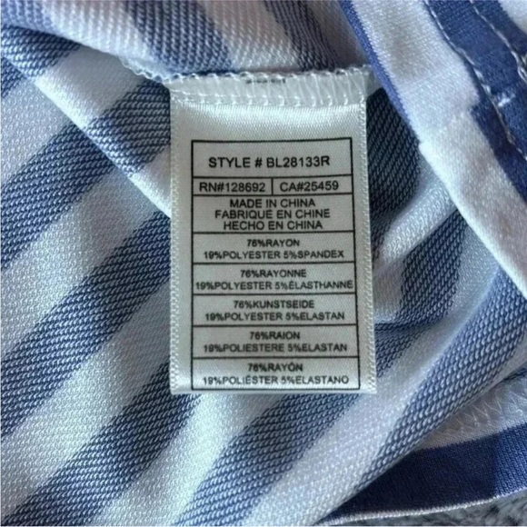 Steve Madden Striped Waist Tie Dress in Faded Ink Size Large NWT - Picture 8 of 8